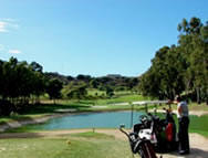 Across the lake at Atalaya Golf hole 12